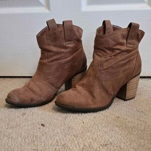 Brown Suede Ankle Boots